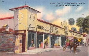 St Augustine Florida Ponce De Leon Shopping Center Antique Postcard K70568