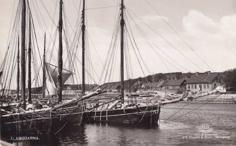 Alabordana Swedish Fishing Village Fisherman Real Photo Postcard