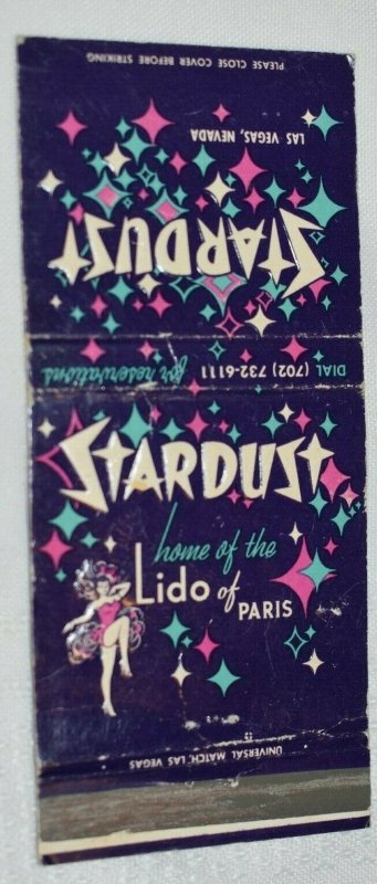 Stardust Home of the Lido Paris Aristocrat 30 Strike Matchbook Cover