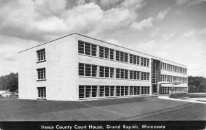 Grand Rapids Minnesota Itasca Court House Real Photo Antique Postcard K15976
