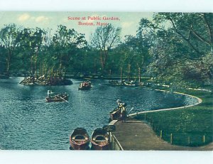 Divided-back SMALL BOATS AT PUBLIC GARDEN Boston Massachusetts MA AD7877