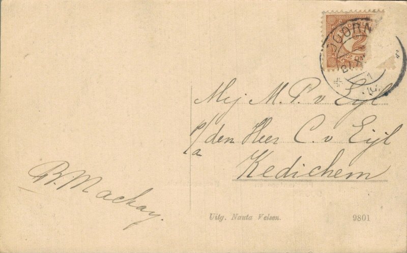 Netherlands Postkantoor en Gemeentehuis Doorn Vintage Postcard 07.61