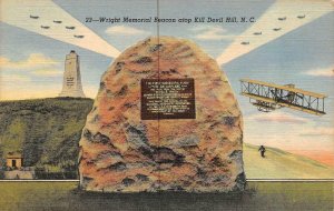 North Carolina NC   WRIGHT BROTHERS MEMORIAL~Kill Devil Hill  AIRPLANE  Postcard