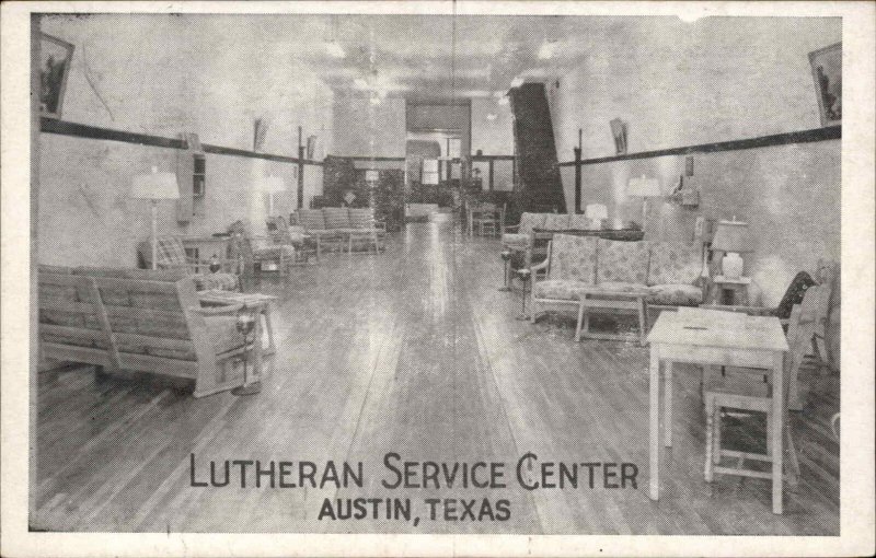 World War II WWII Austin Texas TX Lutheran Service Center Vintage Postcard