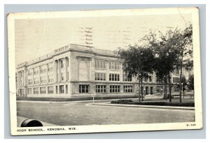 Vintage Early 1900's Postcard Kenosha Wisconsin High School Photo POSTED