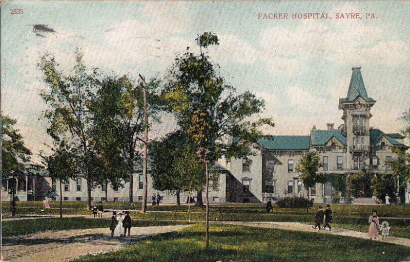 Postcard Packer Hospital Sayre PA 1907