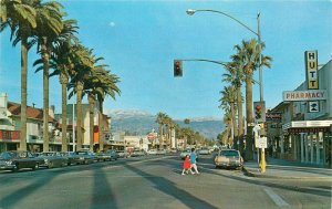 Postcard California Hemet 1960s Florida Avenue Columbia 22-12937