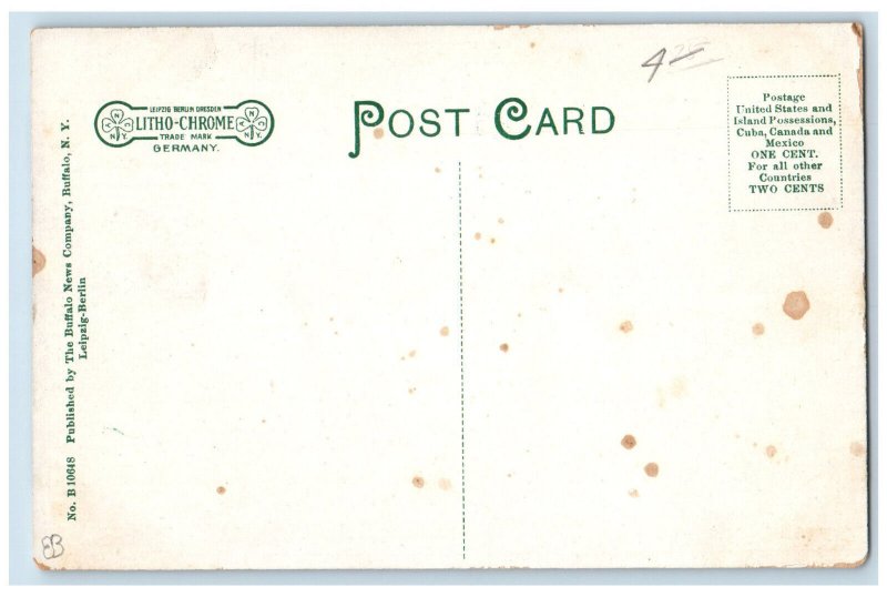 c1910 Motor Boats at Whitehall Club Niagara River Opposite Buffalo Postcard