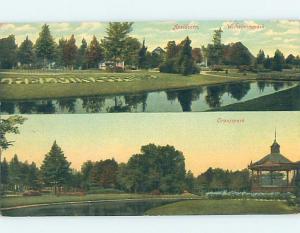 Old Postcard TWO PARKS ON ONE POSTCARD Apeldoorn - Gelderland Netherlands F5630