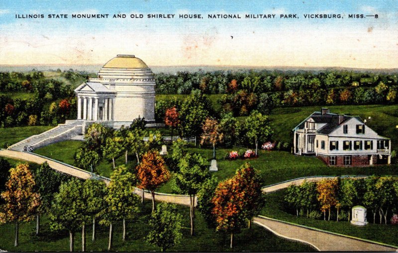 Mississippi Vicksburg National Military Park Illinois State Monument and Old ...