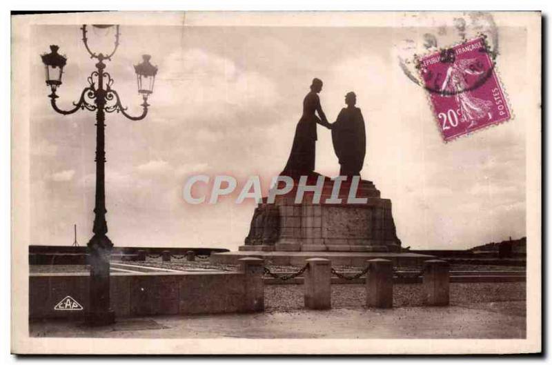 Old Postcard Le Havre Monument Belgian Recognition