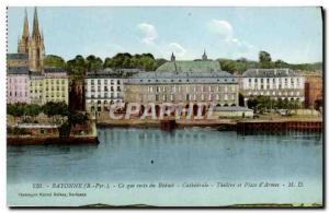 Postcard Old Bayonne What remains of reduced Theater Cathedral and Place d & ...