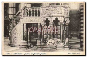 Old Postcard Italy Italia Siena Cathedral Pulpito di Niccolo Pisano