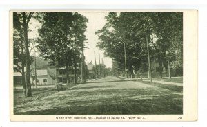 VT - White River Junction. Looking Up Maple Street ca 1905