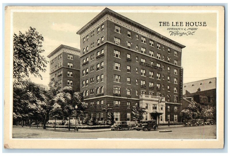 c1940's The Lee House Exterior Roadside Washington DC Unposted Cars Postcard