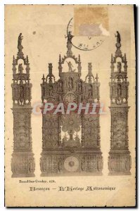 Postcard Besancon Old Astronomical Clock