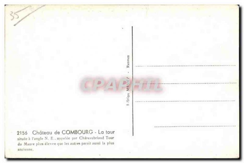 Old Postcard Chateau Combourg The tower is situated NE corner I called Chatea...