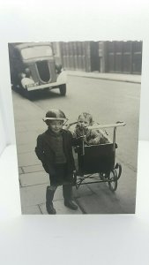 Vintage Repro Postcard East End Children During the London Blitz of WW2 1940