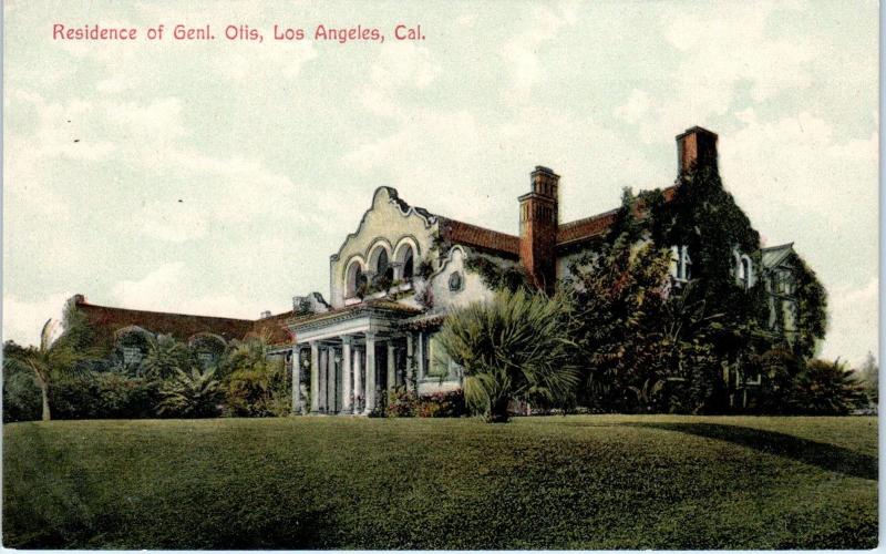 LOS ANGELES, CA California   GENERAL OTIS' MANSION  c1907  Newman Postcard