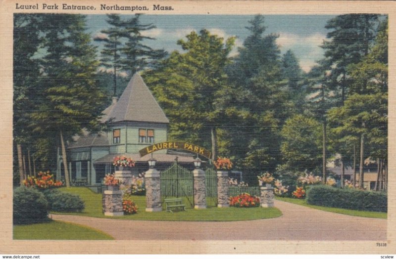 NORTHAMPTON, Massachusetts, PU-1946; Laurel Park Entrance