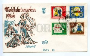 418674 GERMANY 1966 year Tales of the Brothers Grimm FROG First Day COVER