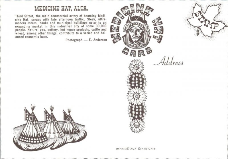 Medicine Hat, Alberta Canada  THIRD STREET SCENE  Woolworth Store  4X6 Postcard