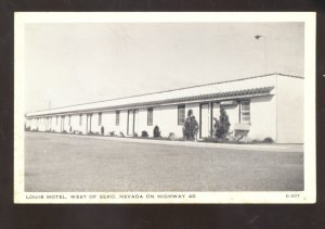 ELKO NEVADA LOUIS MOTEL VINTAGE ADVERTISING POSTCARD HISHWAY 40