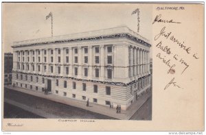 BALTIMORE, Maryland; Custom House, Glitter detail, PU-1906