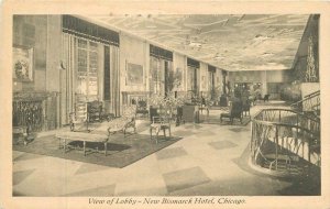 Illinois Chicago New Bismarck Hotel Interior Postcard 22-9359