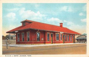 Jackson Tennessee Train Station Vintage Postcard AA14991