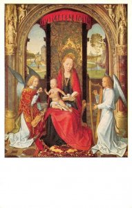 MADONNA & CHILD WITH ANGELS National Gallery of Art Painting Vintage Postcard