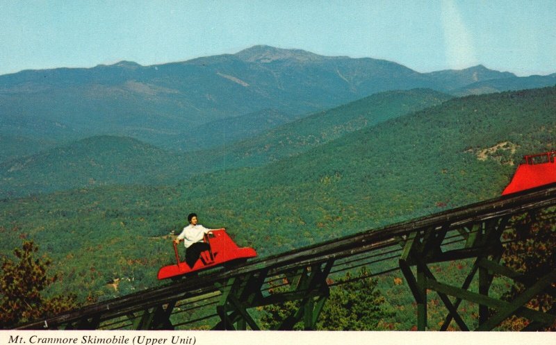 Postcard Cranmore Skimobile White Mountains Range North Conway New Hampshire NH