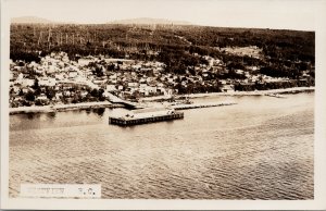 Westview BC Powell River Aerial View Unused Real Photo Postcard G68