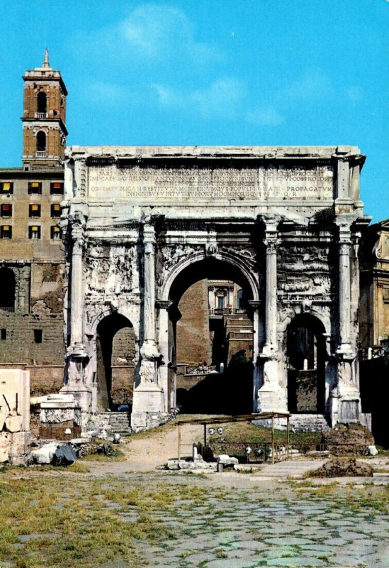 Italy Roma The Roman Forum Arch Of Septiunus Severus