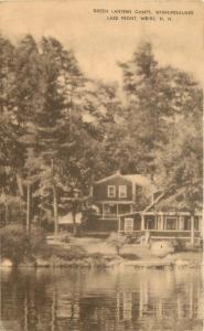 Artvue 1940s Green Lantern Camps Lake Front Weirs New Hampshire 439