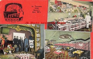 WA, Tacoma, Washington, Steve's Restaurant, Interior, MultiView, Kropp No 27924N