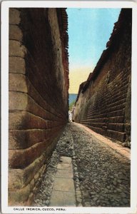 Peru Calle Incaica, Cusco Vintage Postcard C134