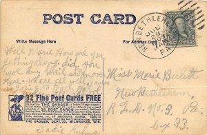 Line Busy Call Again 1908 Comic Postcard New Bethlehem Pennsylvania Cancel 