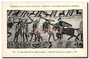 Old Postcard Queen Mathilde Bayeux Tapestry L & # 39armee d & # 39Harold tail...