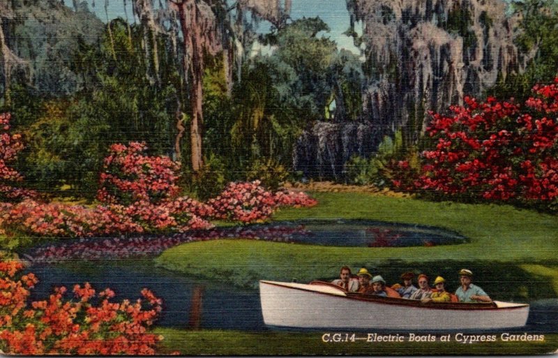 Florida Cypress Gardens Electric Boats Curteich