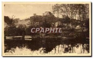 Old Postcard Montoire on the Loir Chateau du Loir and edges