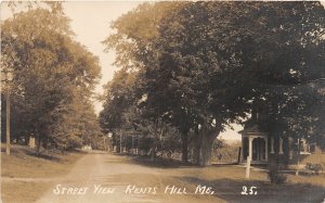 H84/ Kents Hill Maine RPPC Postcard c1910 Street View Homes  45