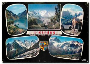 Postcard Modern Oisans Lake Chambon and the Meije Lautaret Church terraces an...