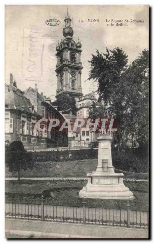 Old Postcard Mons St Germain Square and the Belfry