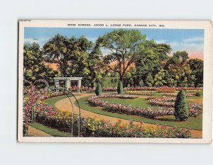 Postcard Rose Garden, Jacob L. Loose Park, Kansas City, Missouri