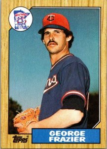 1987 Topps Baseball Card George Frazier Texas Rangers sk3075