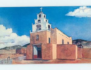 Unused Pre-1980 CHURCH SCENE Santa Fe New Mexico NM A5613@