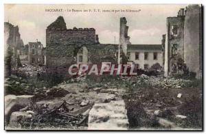 Baccarat Old Postcard PTT office fire by the Germans