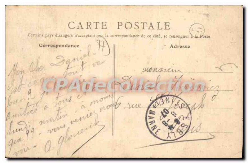 Postcard Old Esbly corner of Marne