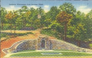 MA LN Fort Devens Soldiers Monument LINEN